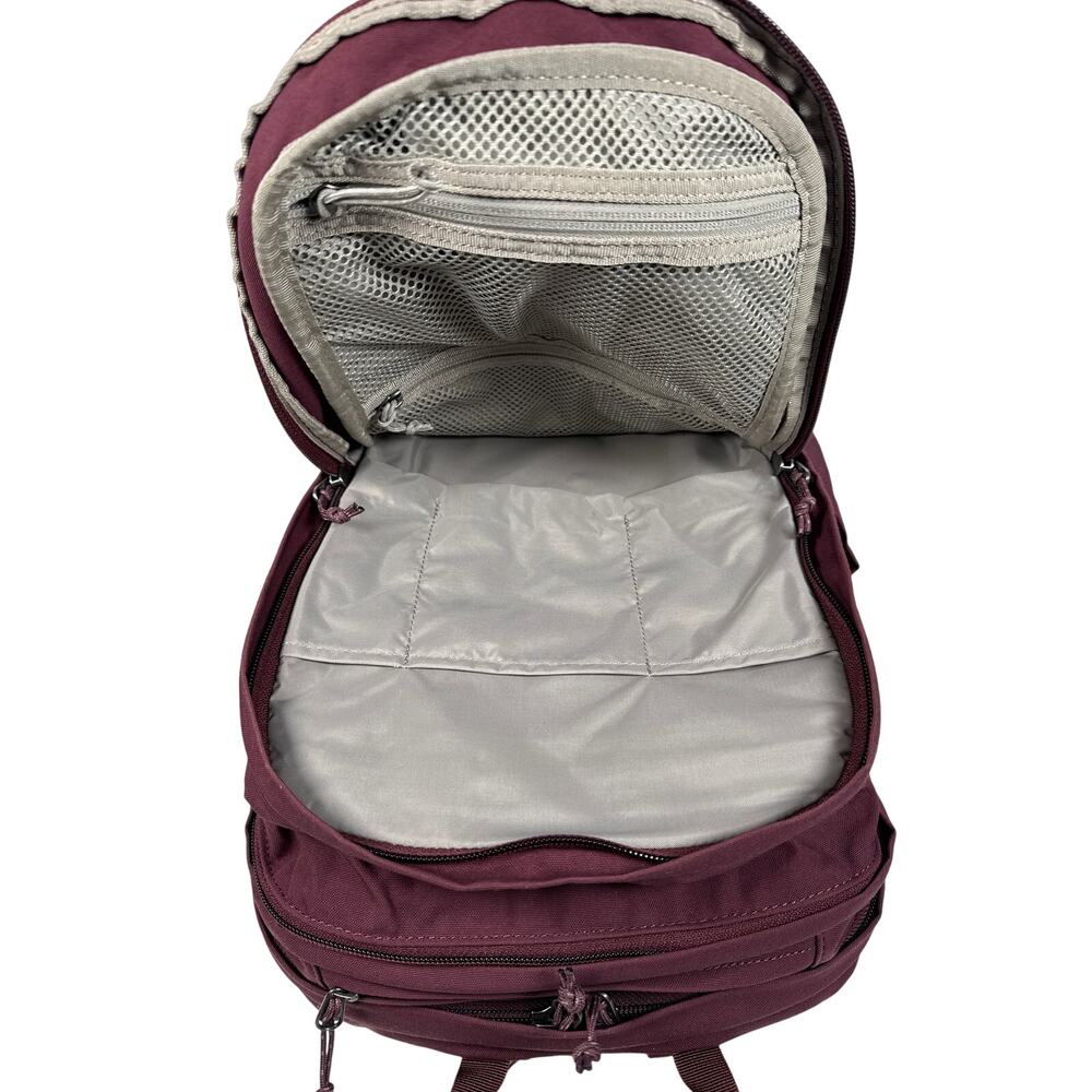 Fjallraven Raven 28L Backpack Övik F23345 Burgundy Port Laptop Ready 10 Pockets - Picture 6 of 12
